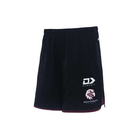 2024 Sea Eagles Mens Black Gym Short-LEFT
