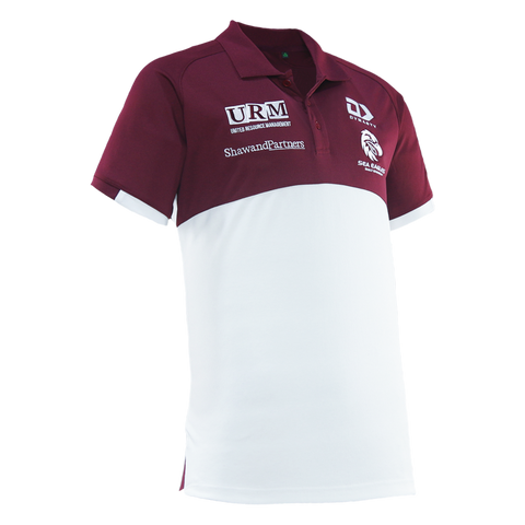 2026 Sea Eagles Mens Cotton Polo - White