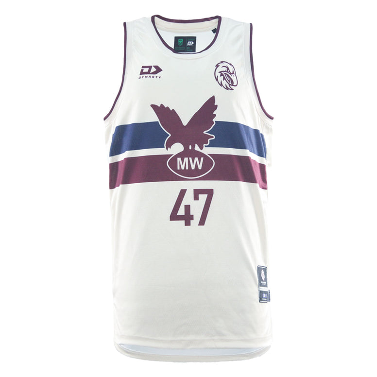 2026 Sea Eagles Mens Basketball Singlet - Cream